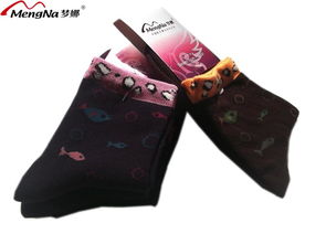 夢(mèng)娜秋冬新款精品純棉女襪舒適透氣小魚兒中筒女厚棉襪4雙裝b5507