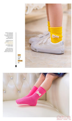 Q1668童趣娃品春季新款女寶純色卷邊蝴蝶結(jié)兒童襪子 精致童裝，批發(fā)首選